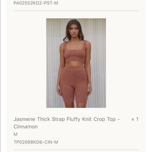 Terracotta fluffy Meshki crop top